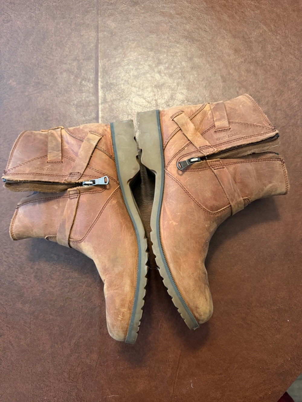 Teva Women’s Brown Leather Chukka Boots with Strap Accent - Picture 2 of 3